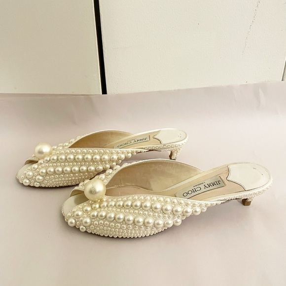 Jimmy Choo Women's Samantha Pearl Kitten Heel - Picture 11 of 16